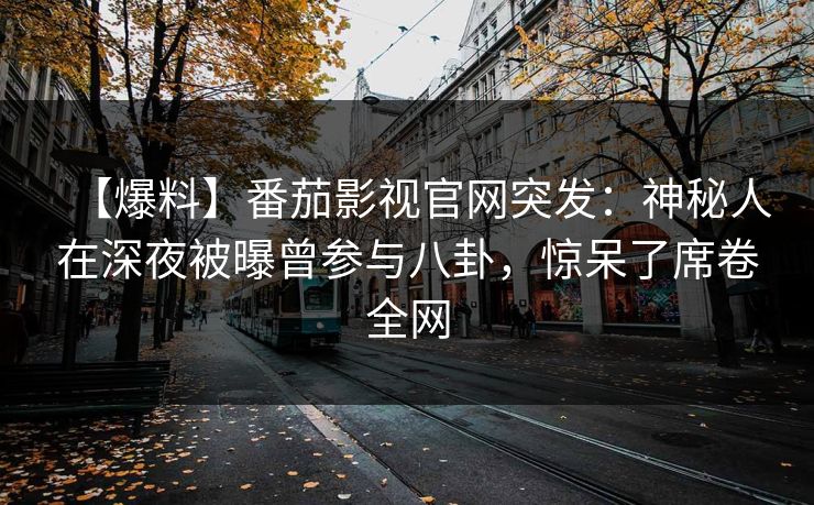 【爆料】番茄影视官网突发：神秘人在深夜被曝曾参与八卦，惊呆了席卷全网