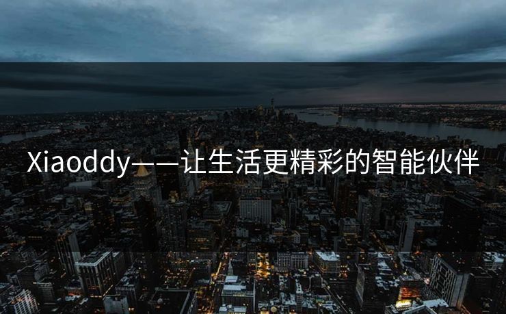 Xiaoddy——让生活更精彩的智能伙伴